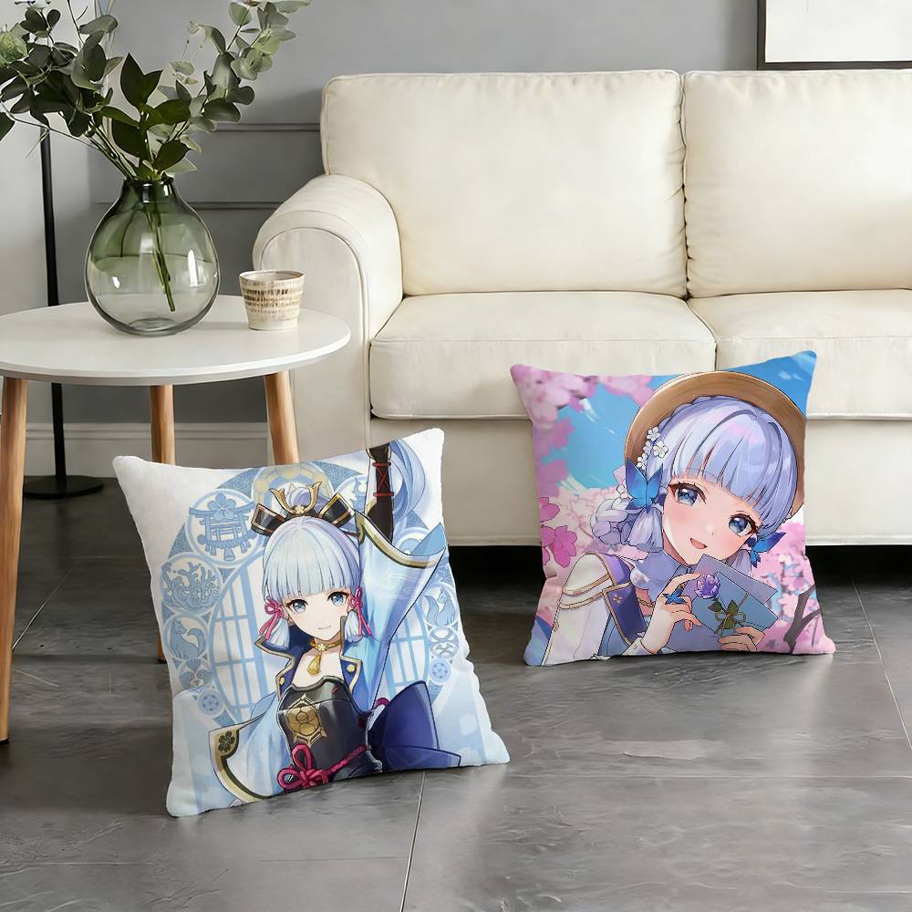 K-Kamisato A-Ayaka Pillow Case For Sofa Living Room Home Office Decor Protective Cover