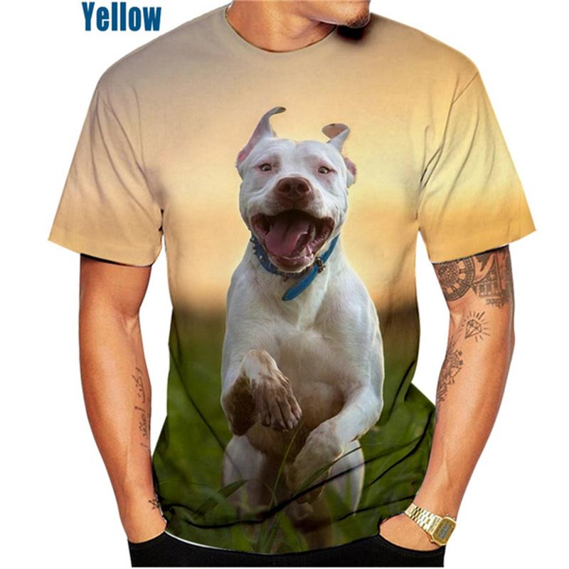 Funny Pitbull Dog 3D Printed T-shirt Men Women O-Neck Short Sleeve