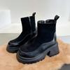 Platform Suede Ankle Women Boots High Heels Shoes Winter Fashion Chunky Snow Boots Woman Trend Goth Non Slip Pumps Botas Mujer