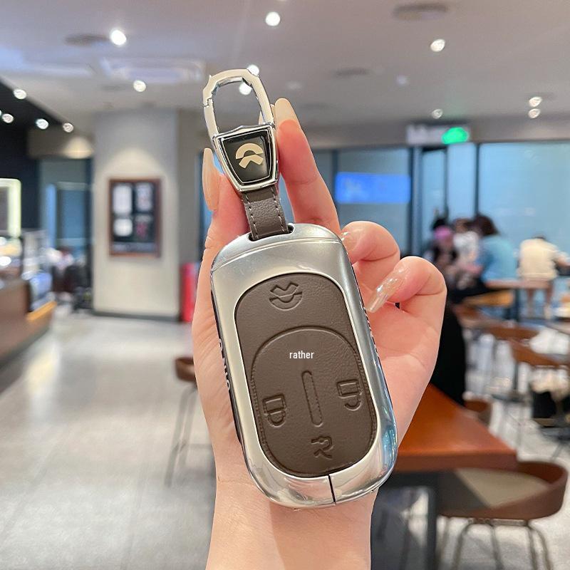 Ключница для Nio ET9 2025: Металлический и кожаный чехол для пульта дистанционного управления для аксессуаров будущей модели