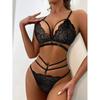 Perspective Bra Sexy Set Womens Underwear Open Bra Erotic Mujer See Through Lingerie Pornographie Hollow Out Costumes