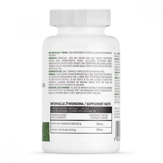 OstroVit Bromelain + Papain Vege, 100 Caps