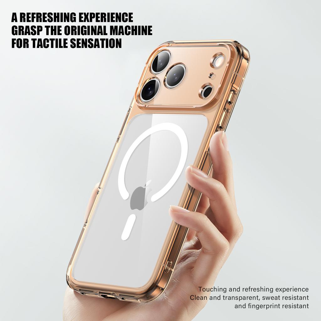 For iPhone 17 Pro Max Case Compatible with MagSafe Precise Cutouts TPU+PC Clear Phone Back Cover