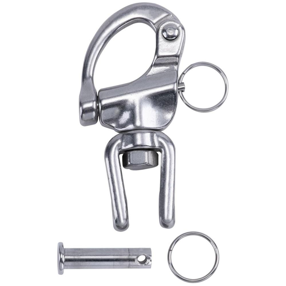Скоба для парусного фала с защелкой, поворотная скоба из нержавеющей стали 316, быстросъемный карабин для такелажных скоб для парусного спорта