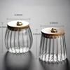 Kitchen Grains Wood Lid Containers Glass Airtight Canister Food Container Storage Bottles Jar