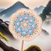 Yarn Crocheted Antique Style Fan Classical Weaving Fun Decorative Craft Fan  Girlfriend