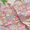 100% хлопок, корейская ткань с цветочным принтом и цифровой печатью для детской и родительско-детской одежды, сумок и аксессуаров для самостоятельного изготовления