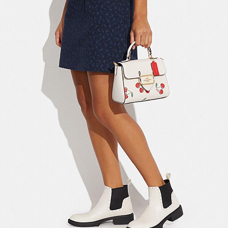 New COACH Morgan With Cow Leather Shoulder Bag Crossbody Bag Handbag Small Size Women's White CF419-IMCAH