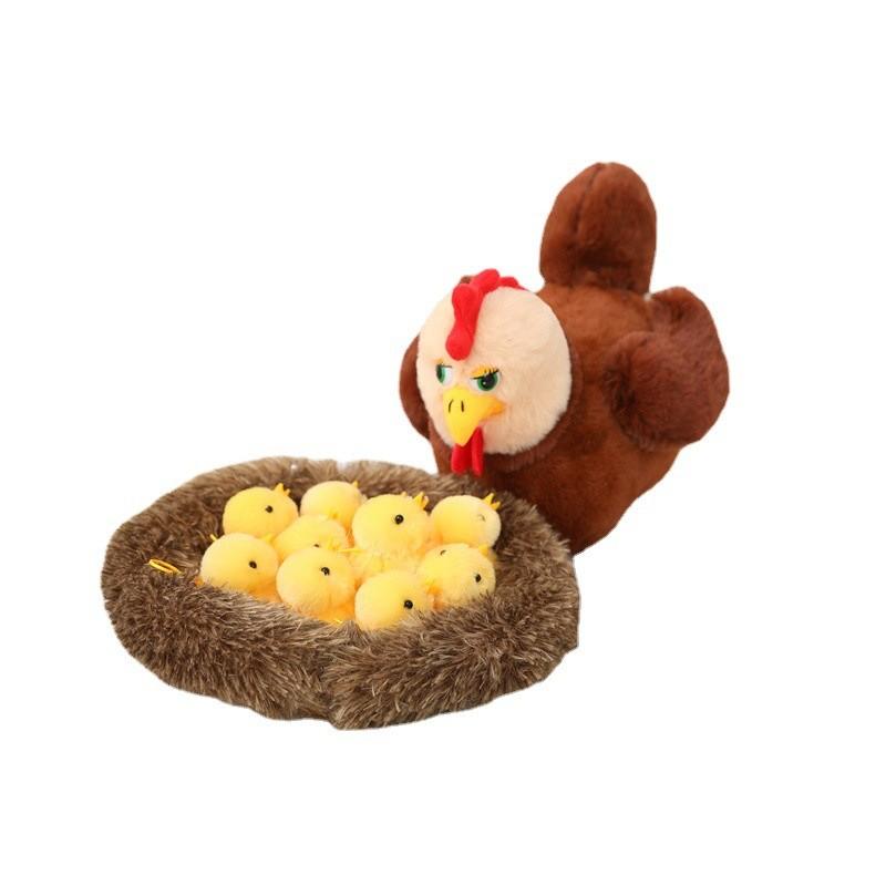 Hen Chicks Plush Stuffed Toy Interactive Education Animal Doll Birthday Gift