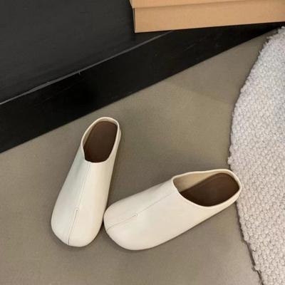 Нежные женские полутапочки с бантом и запахом на голове, летняя верхняя одежда, новинка 2024 года, женские шлепанцы на плоской подошве без каблука Lazy Mueller