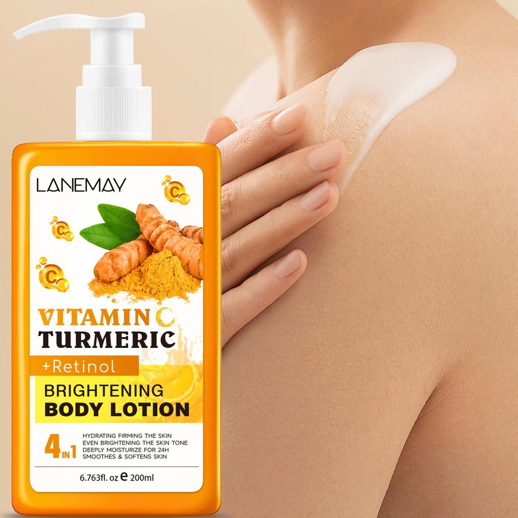 Осветляющий лосьон для тела - 24-часовое увлажнение, гидратация, укрепление кожи - выравнивает тон кожи - подходит для всех типов кожи, 200 мл