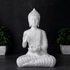 Статуя сидящего Будды, экспонат, идол, предметы домашнего декора для гостиной и подарки (белый)