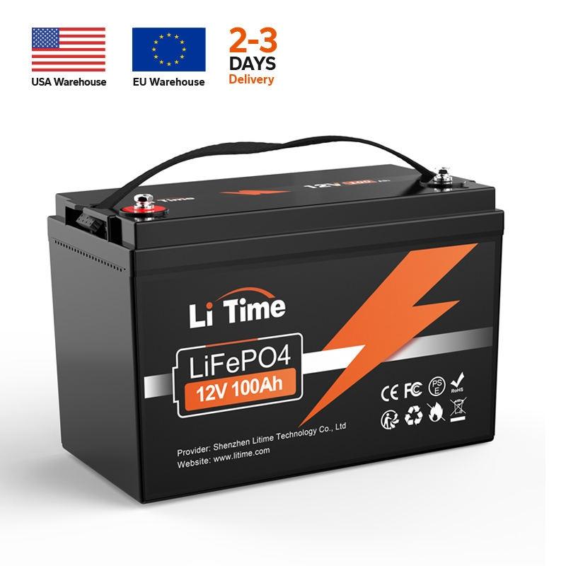 US Local Stock 12V 100Ah LiFePO4 Battery Deep Cycle Smart BMS Energy Storage for RV Marine Wholesale Distributor Supply