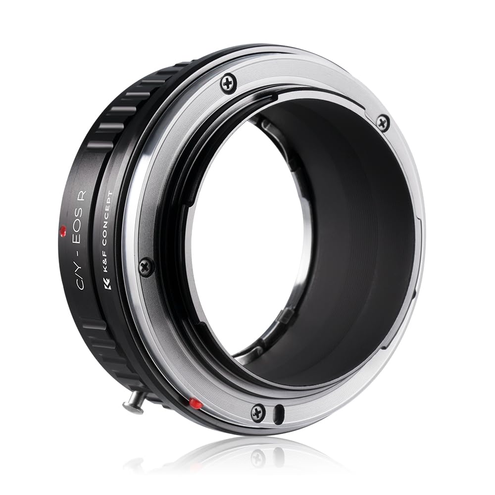K&F CONCEPT Mount Adapter for C/Y Lenses to Canon EOS R Cameras, Contax, and Yashica Lenses - RF Mount for Canon Lenses with Infinity Focus
