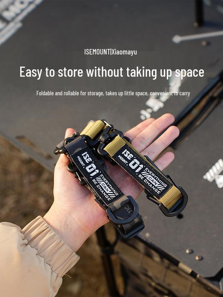 ISE MOUNT Multifunctional Outdoor Crossbody Bag with Shoulder Strap and Long Storage Rope for Camping & Tactical Use.