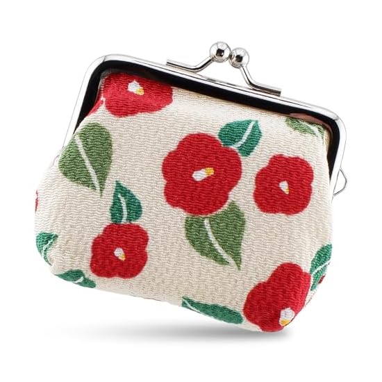 Morikuru Japanese-made clasp pouch, small, approx. 8.5×8cm, Japanese pattern, fabric, accessory case