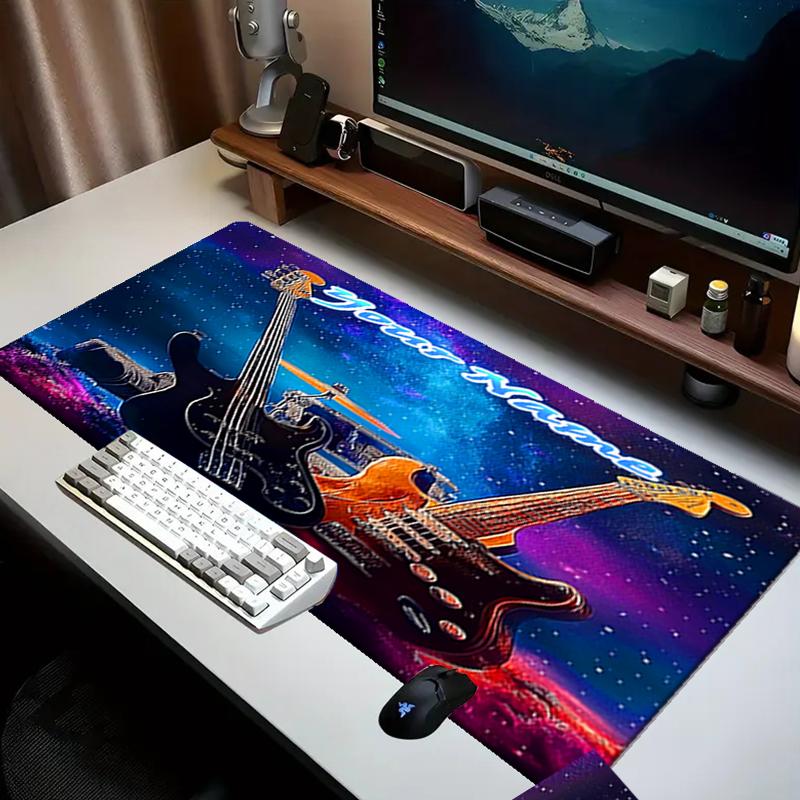 1PC Custom Name Guitar Dreams Cosmic Mouse pad, keyboard and mouse desk pad, for computer notebook Birthday Gift For Any Room Or Office