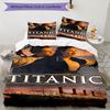 3pcs Titanic1 Design Cover Set - HD Printed Bedding with 1 Cover and 2 Pillowcases - Perfect for Home and Dorm Decor