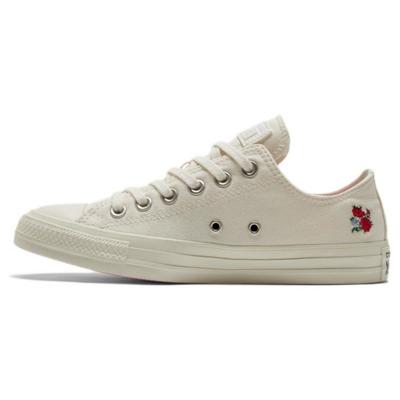 Chuck Taylor All Star Low с вышивкой букетов женские кроссовки кремовые Egret Sunrise-розовые A05196C