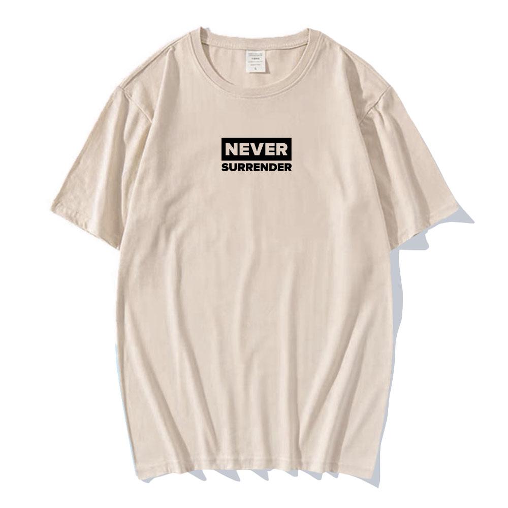 Футболка Never Surrender Чарли Кирк Футболка Свобода Хлопок Круглый вырез Короткий рукав Мужские футболки Повседневная Свободная Модная Мужская/Женская Футболка