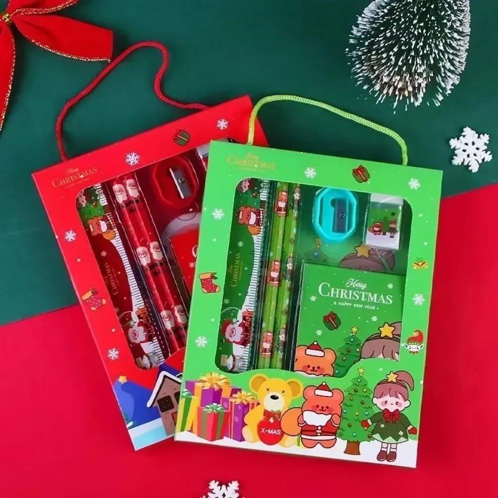 The Study Set Gift Given By Santa Claus Pencil Stationery Set Children Student Office Supplies Kawaii Prize Birthday New Year
