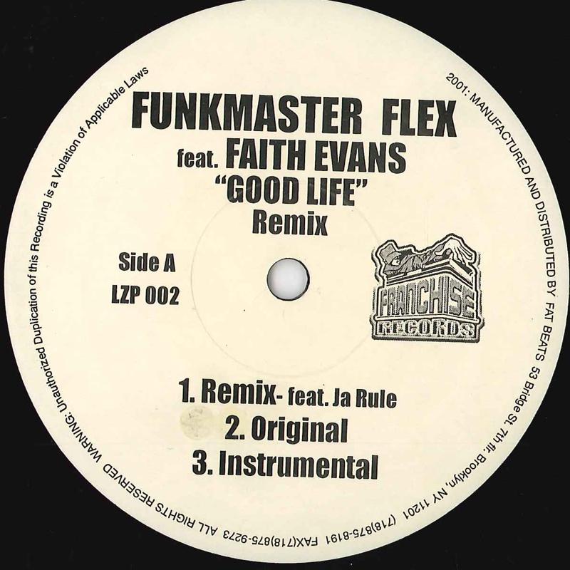 12-дюймовая пластинка FUNKMASTER FLEX - Good Life LZP002 FRANCHISE 2001 US Рэп и хип-хоп/R&B Б/у