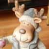 Christmas decoration, reindeer with lantern, LED, battery-operated, 25.5 x 19.5 x 52 cm