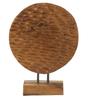 Coin Sculpture Teak Cm 30X1,5X40