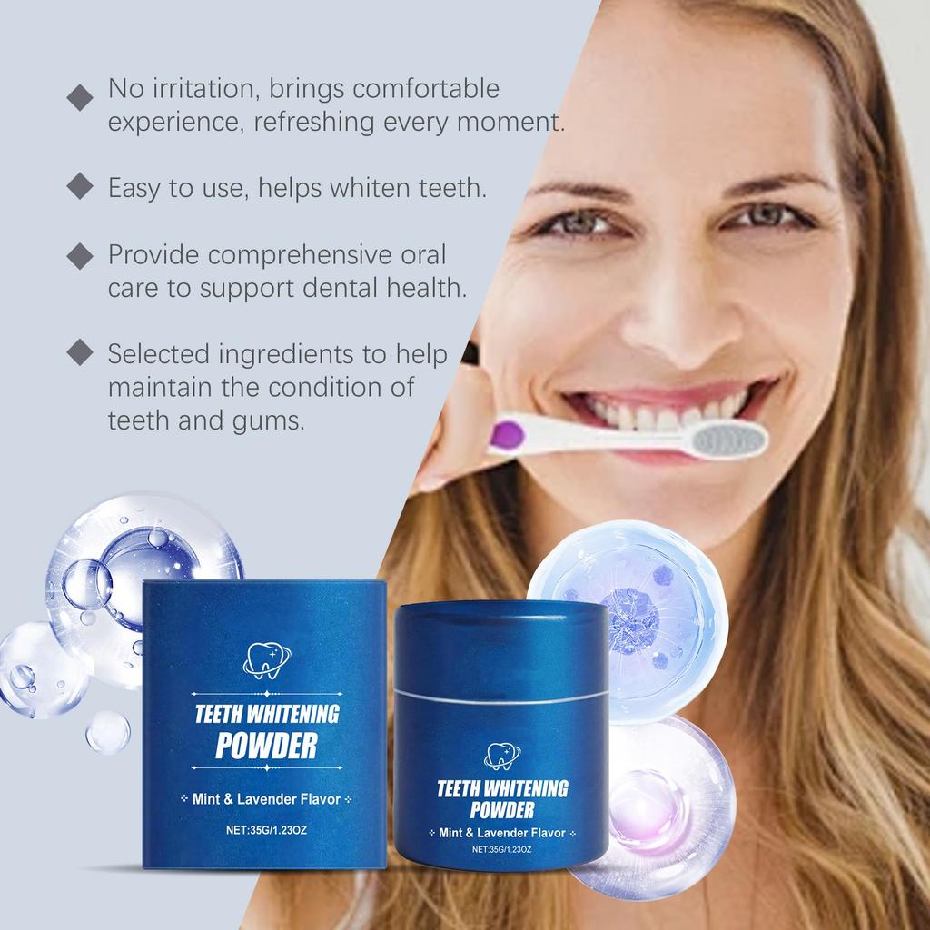 Зубная паста отбеливающий порошок, отбеливающий порошок, порошок для отбеливания зубов, добавляет отбеливающий эффект любой зубной пасте 35 г