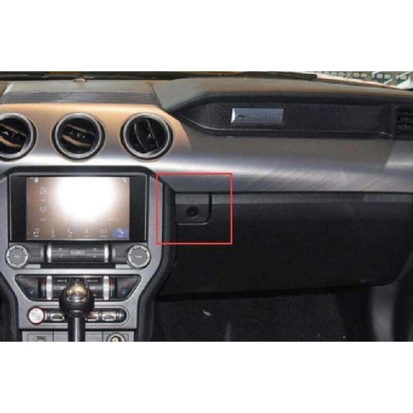 For Ford Mustang 2015-22 Red Carbon Fiber Co-Pilot Glove Boxes Handle Cover Trim