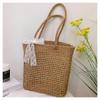 Вместительная плетеная соломенная сумка женская летняя универсальная новая модная сумка через плечо отпуск пляжная сумка