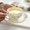British Flower Classic Ceramic Afternoon Tea Coffee Cup Dish Flower Tea Cup Water Cup Milk Cup