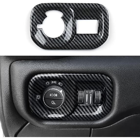 Car Air Vent Outlet Decals For -2025 Dodge Ram 1500 2500 3500 Accessories Carbon Fiber Stickers, Black