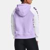 Under Armour Свободная флисовая толстовка с капюшоном с логотипом и цветными блоками, женские толстовки с капюшоном, фиолетовые 1365861-532