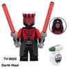 8 Pcs/set Star Wars Series Building Blocks Minifigures Toy Darth Maul Obi-wan Rey Assembly Action Figures Toys Children Fans Collectibles Gift