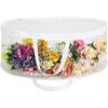 Round Wreath Storage Bag PVC Wreath Zippered Container Practical Garlands Storage Bag  for Home