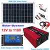 110/220V Solar Power System 20W Solar Panel Battery Charge 30A Controller 6000W Inverter Modified Sine Wave Power Generation Kit
