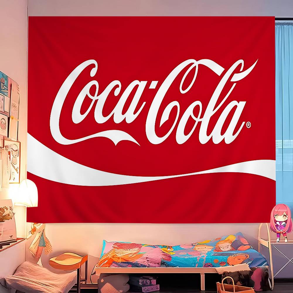 CCoca CCola Напечатанный Большой Настенный Гобелен Дешевый Хиппи Настенный Подвес Бохо Настенные Гобелены Мандала INS Домашний Декор