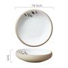 Round Ceramic Fruit Salad Plate Soup Basin 7 Inch Ramen Bowl Home Kitchen Retro Tableware Cooking Plate Snack Bread Dessert Bowl