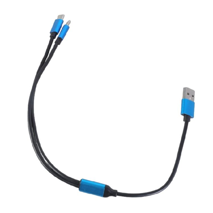 Кабель-разветвитель USB на 2x Type C Кабель для подключения USB A к Type C для эффективной зарядки и передачи данных 480 Мбит/с