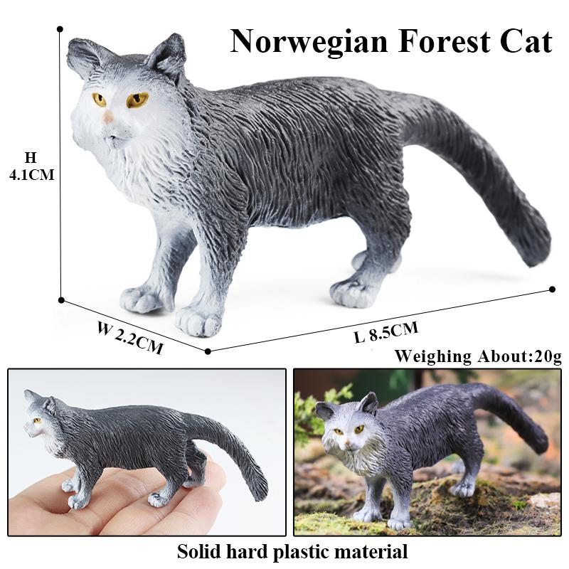 Oenux Кошачий игровой комплекс Китти Бобтейл Сиамский Сфинкс Регдолл Модель Фигурка Фигурка Милое украшение Домашнее животное Детская игрушка Подарок