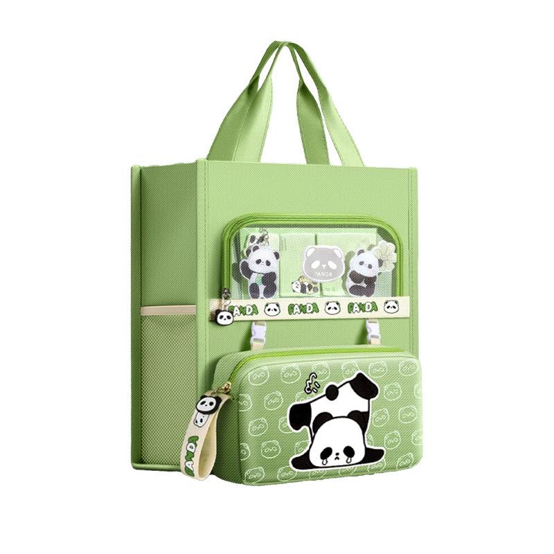 Back-to-School Panda Stationery Gift Box with Canvas Bag for Primary Students