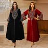 Muslim Women's Embroidered Long Robe - Dubai Abaya