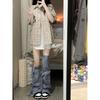 Used [New] [Misswdd] Subculture Loose Socks Denim Leg Warmers Women's Leg Cover Cold Protection Beautiful Legs Gothic Lolita Costume Lolita Gal