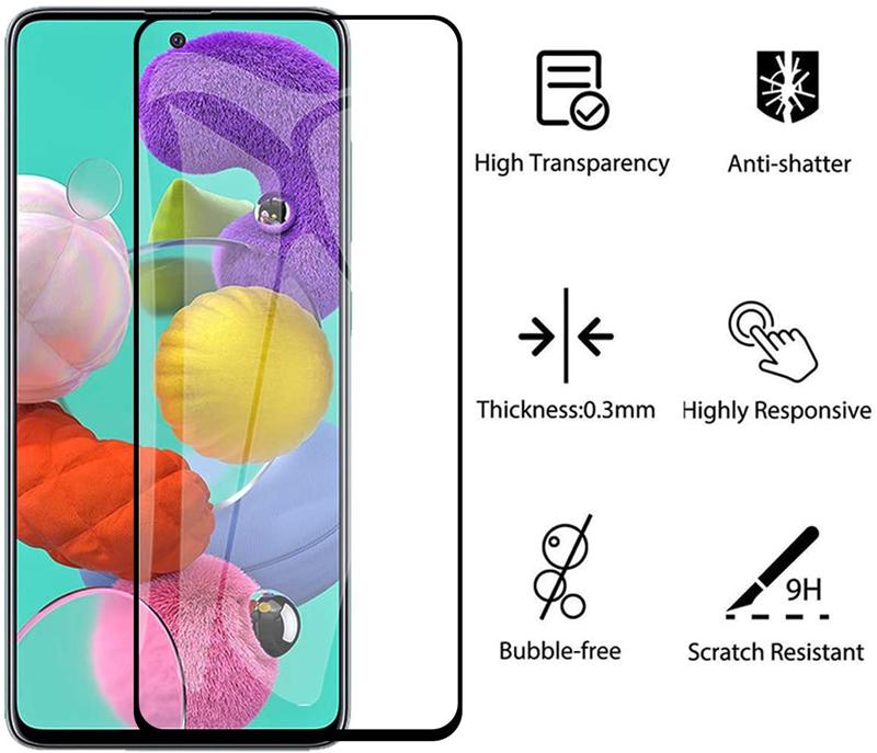 Закаленное стекло 9H для Samsung Galaxy A51, полноэкранная пленка для Samsung A71 A 51 71