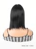 Synthetic Short Straight Bob Heat Resistant Wigs With Bangs Black Wigs For Women Daily Role Play Party Wigs