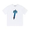 Cross-border new graffiti letter printing European and American street trendy brands loose and versatile casual men's and women's short-sleeved round