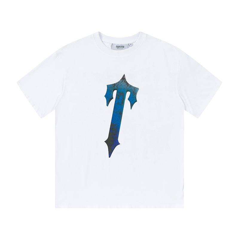 Cross-border new graffiti letter printing European and American street trendy brands loose and versatile casual men's and women's short-sleeved round