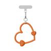 Silicone Heart Wrist Strap Phone Lanyard Keychain Accessory Smartphones Universal Decorative Hanging Charm