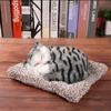 Sleeping Animals Bamboo Charcoal Lifelike Cat Dolls Plush Toys Simulation Creative Home Office Car Decoration Kitten Ornaments